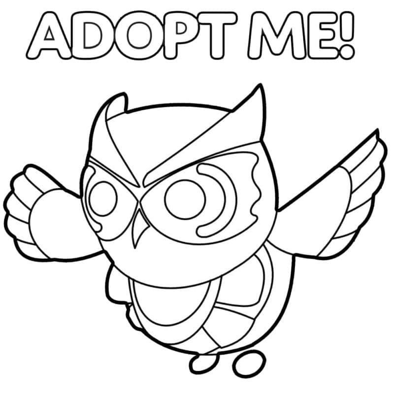 Adopt Me Chouette coloring page
