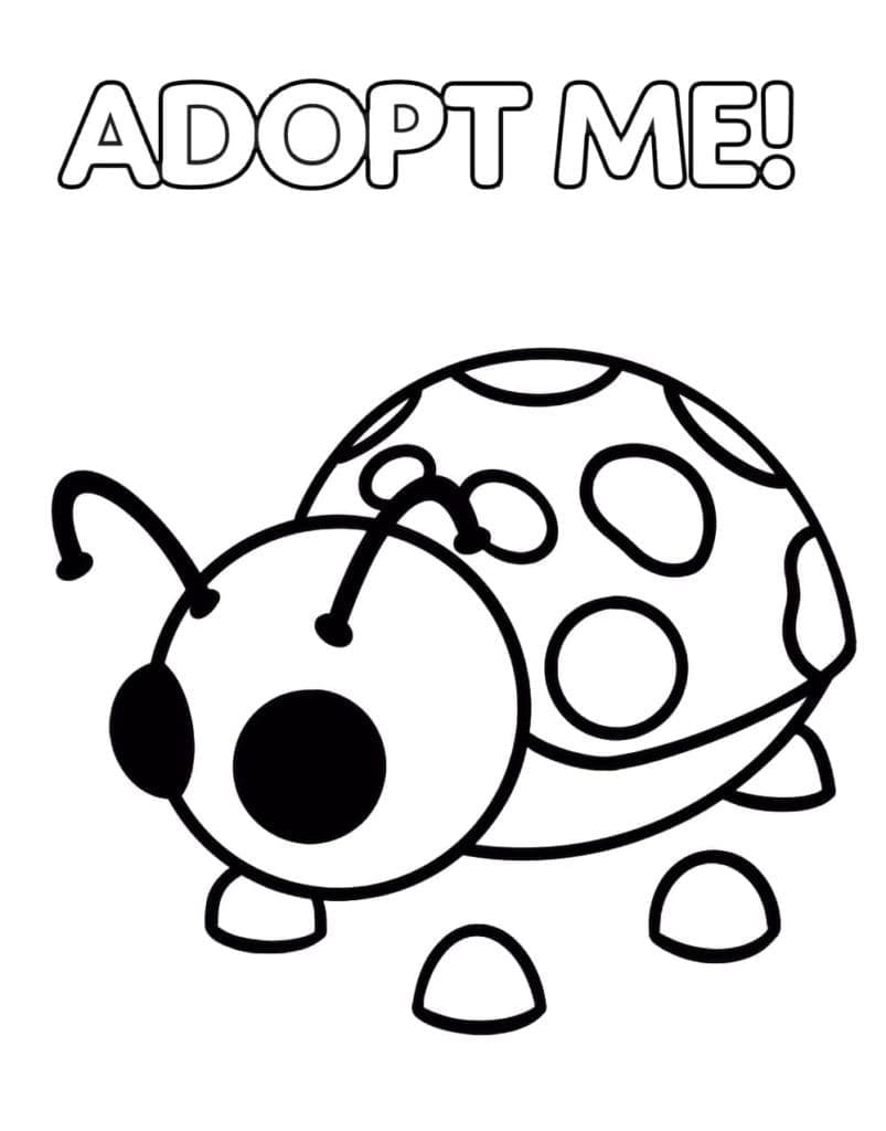 Adopt Me Coccinelle coloring page