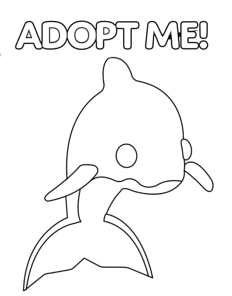 Adopt Me Dauphin coloring page
