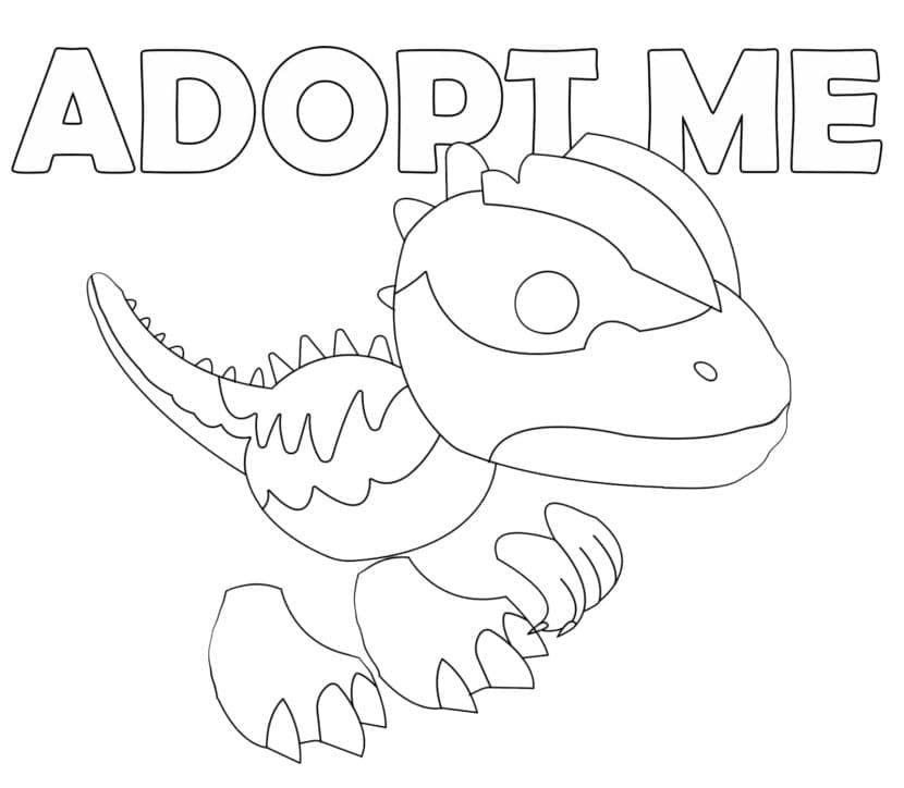 Adopt Me Dilophosaure coloring page