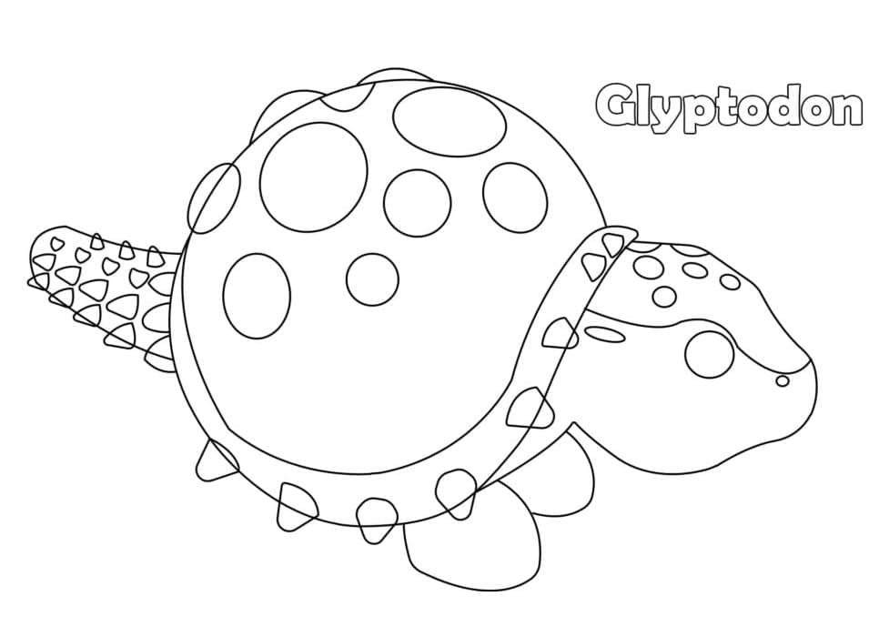 Adopt Me Glyptodon coloring page