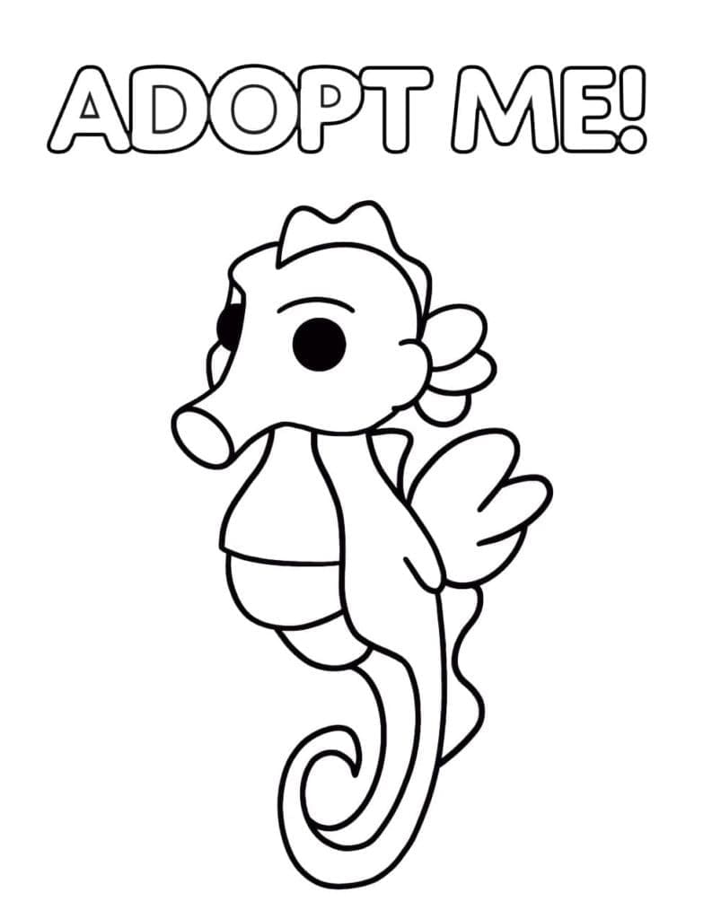 Adopt Me Hippocampe coloring page