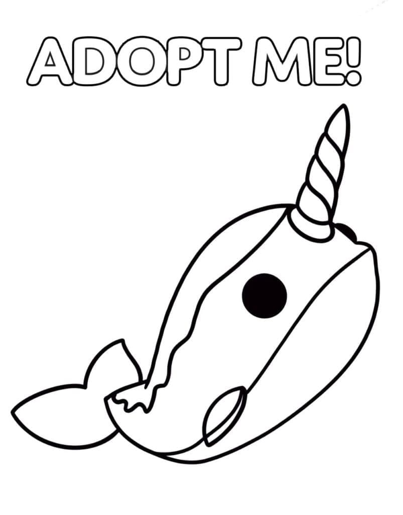 Adopt Me Narval coloring page