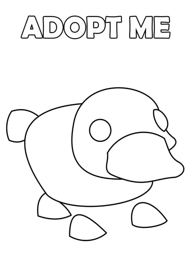Adopt Me Ornithorynque coloring page