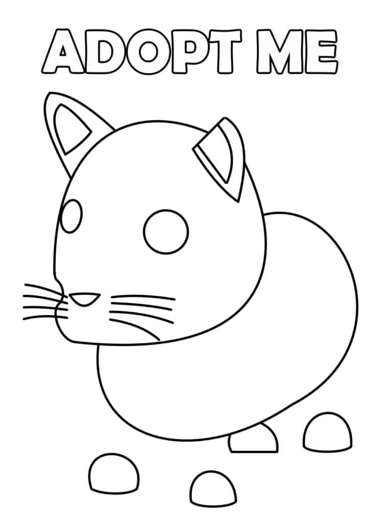 Adopt Me Panthère coloring page