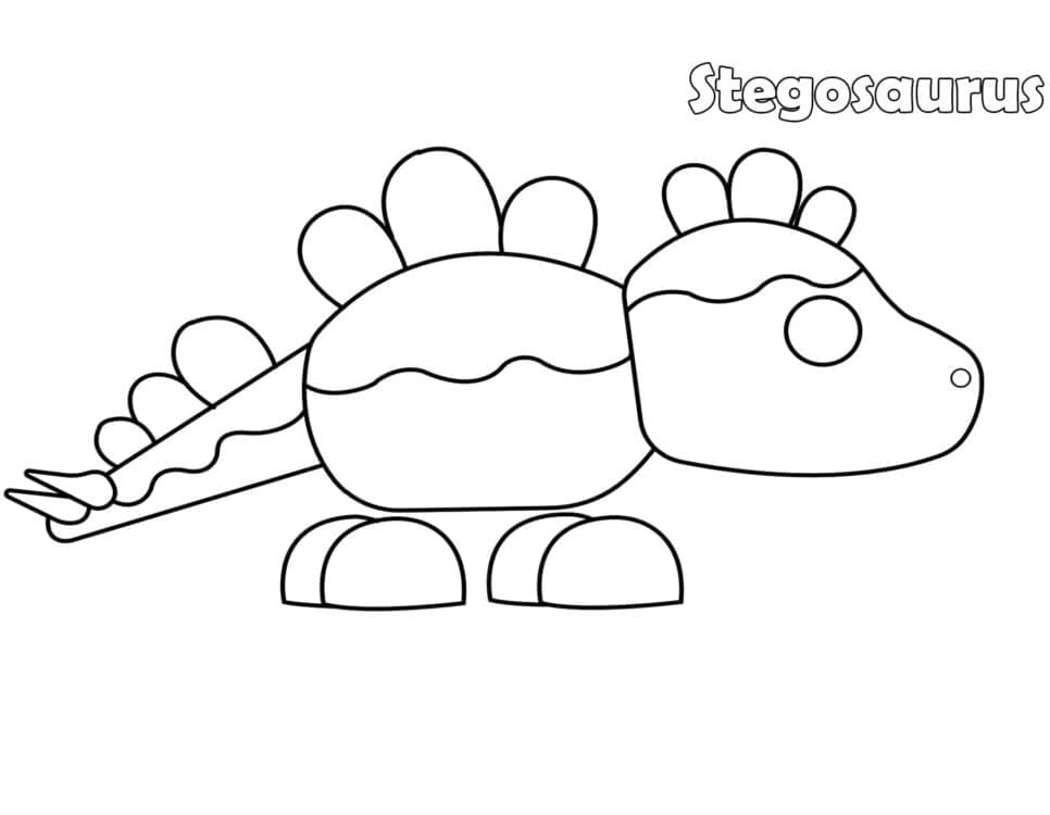 Adopt Me Stégosaures coloring page