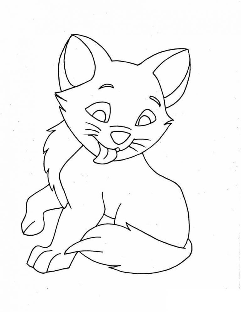 Adorable Chat coloring page