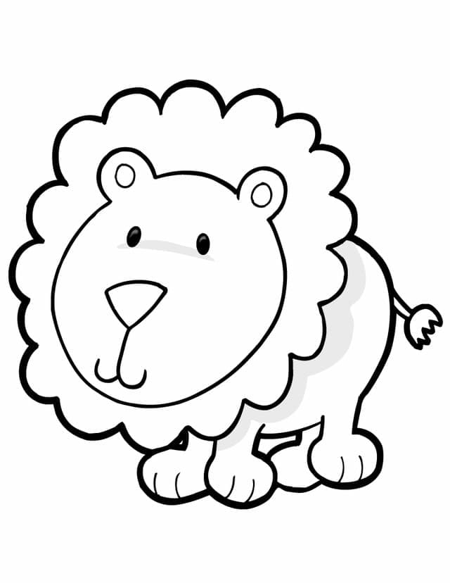 Coloriage Adorable Lion