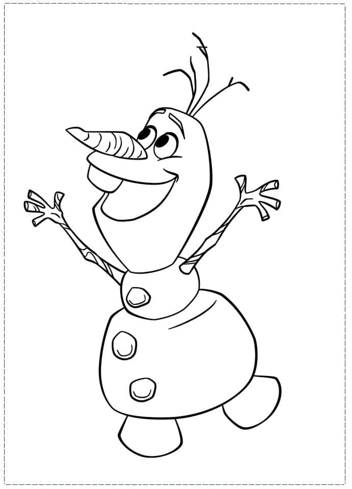 Adorable Olaf coloring page