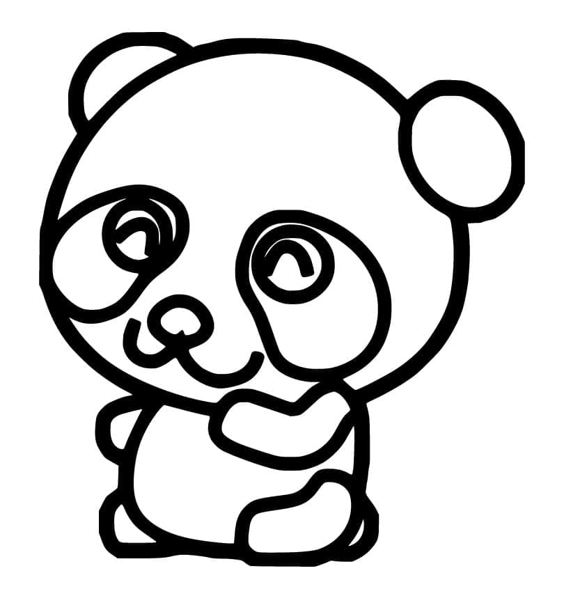 Adorable Panda coloring page