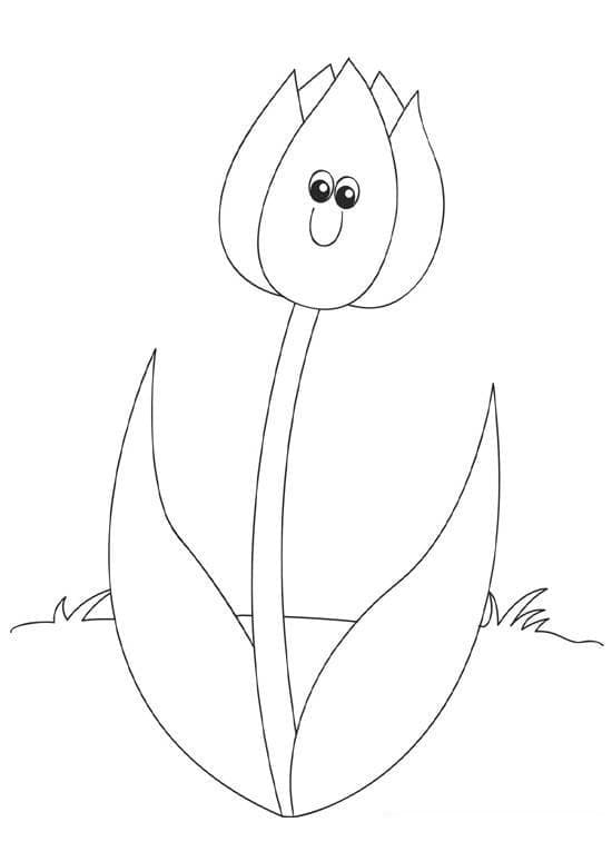 Adorable Tulipe coloring page