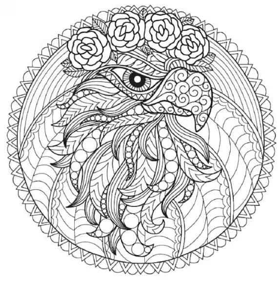 Aigle Mandala Animaux coloring page