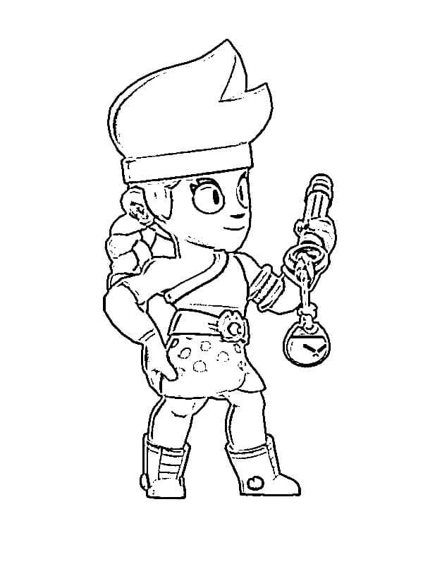 Coloriage Amber de Brawl Stars