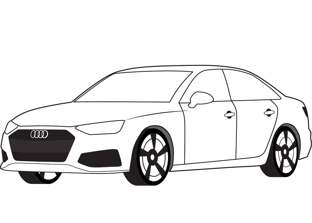 Audi A4 coloring page