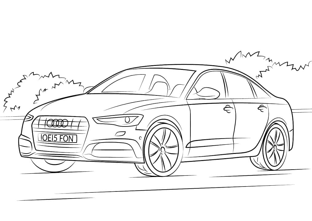Audi A6 coloring page
