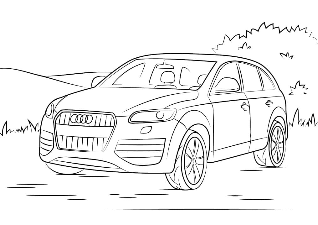Audi Q7 coloring page