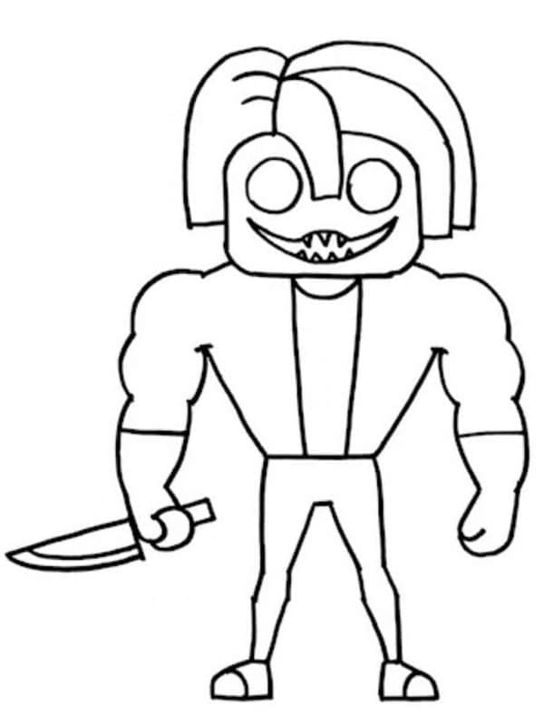 Bakon Roblox coloring page