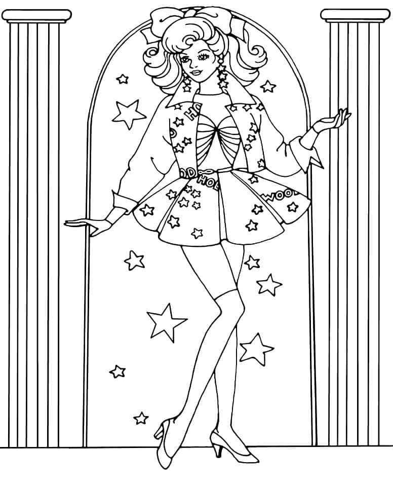 Barbie 1 coloring page