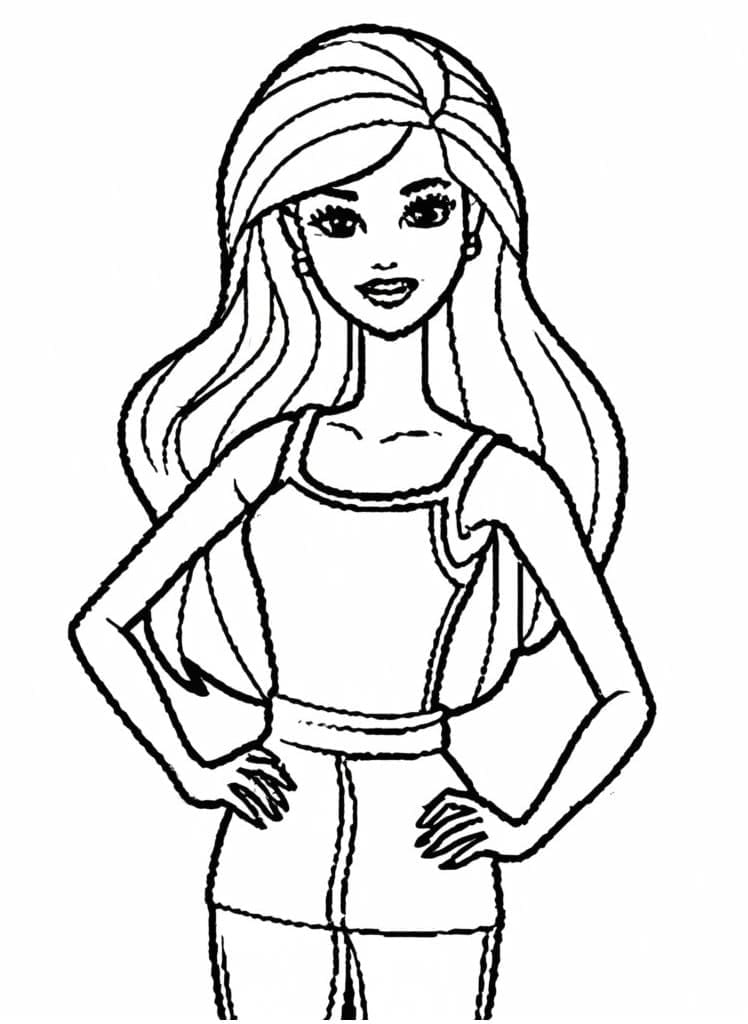 Coloriage Barbie Amicale