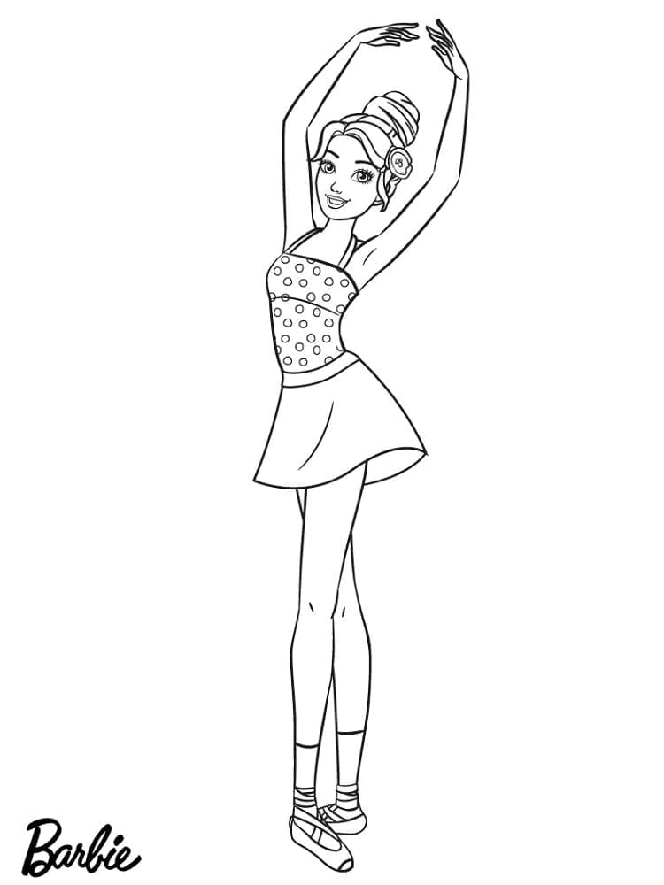 Coloriage Barbie Danseuse Ballerine