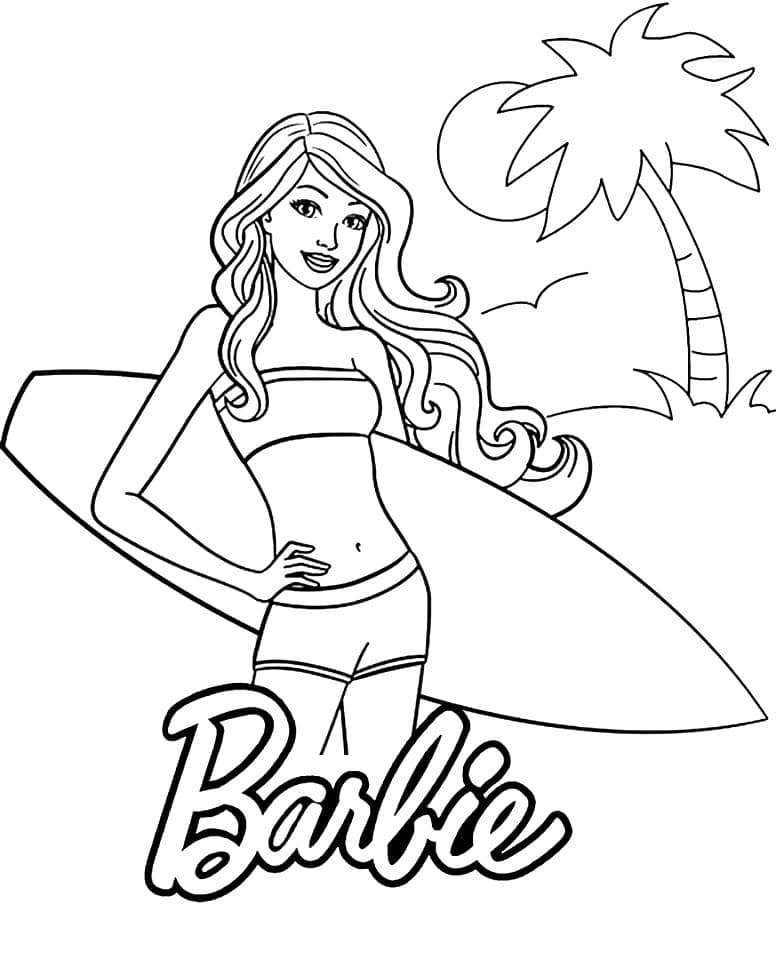 Barbie en Vacances d’été coloring page