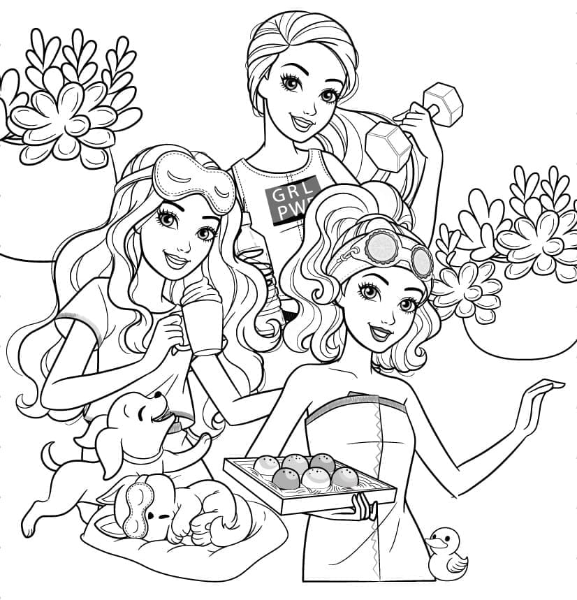 Barbie et Ses Amis coloring page