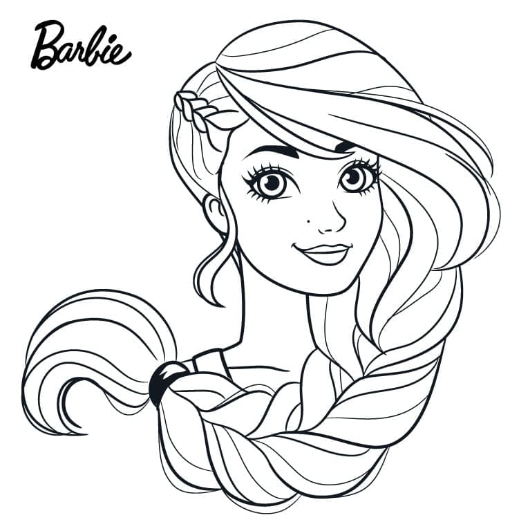 Barbie Joli Visage coloring page