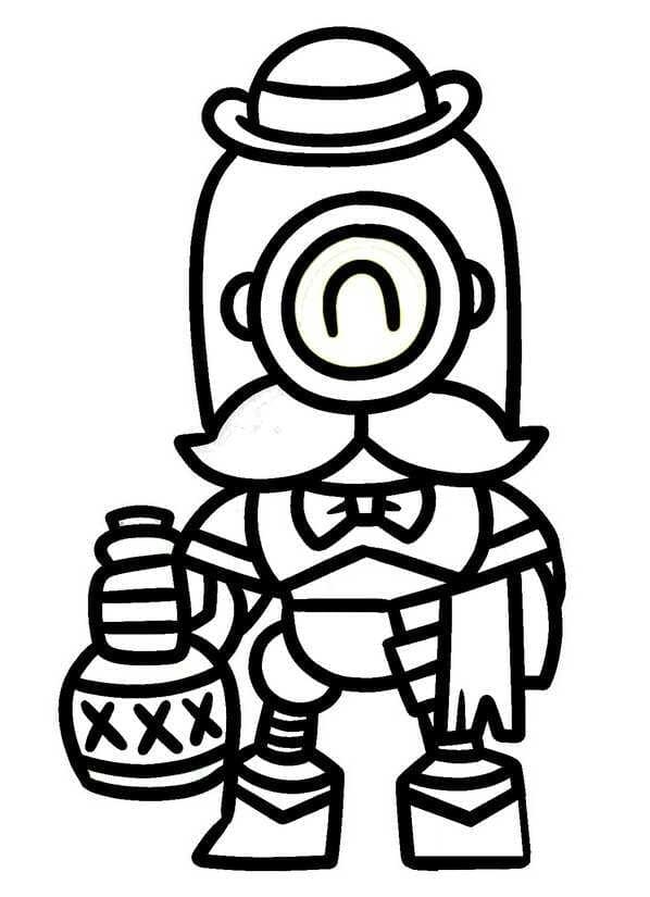 Coloriage Barley de Brawl Stars