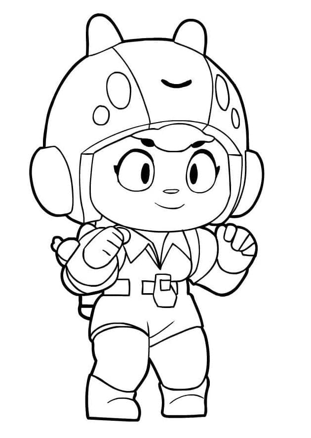 Coloriage Bea de Brawl Stars