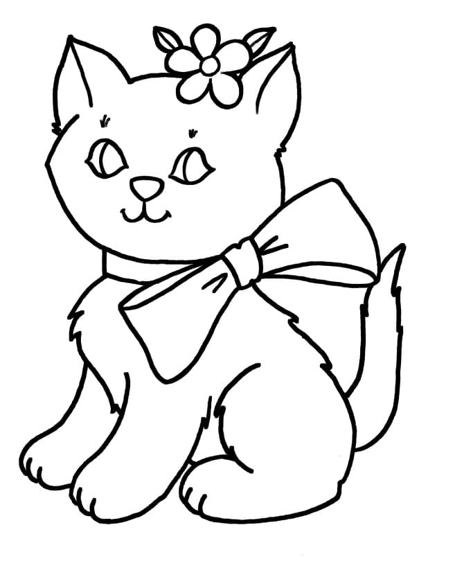 Beau Chat coloring page