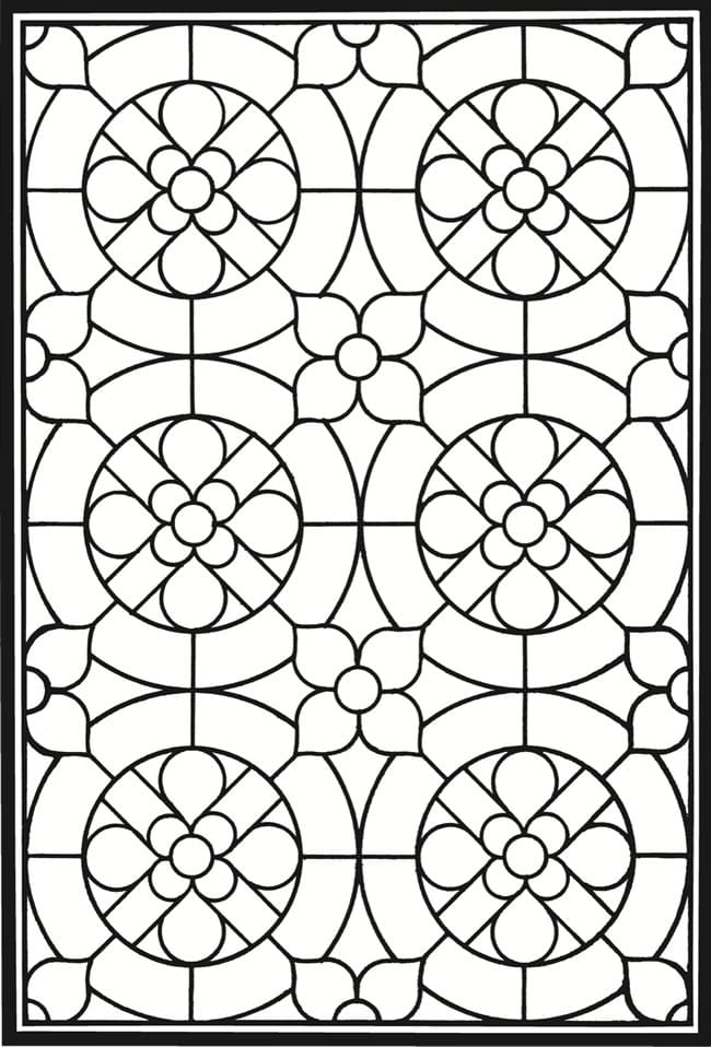 Beau Vitrail coloring page