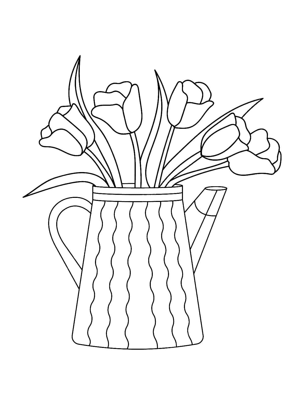 Belles Tulipes coloring page