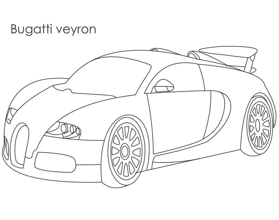 Bugatti Veyron coloring page
