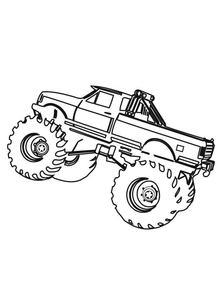 Conduire un Monster Truck coloring page