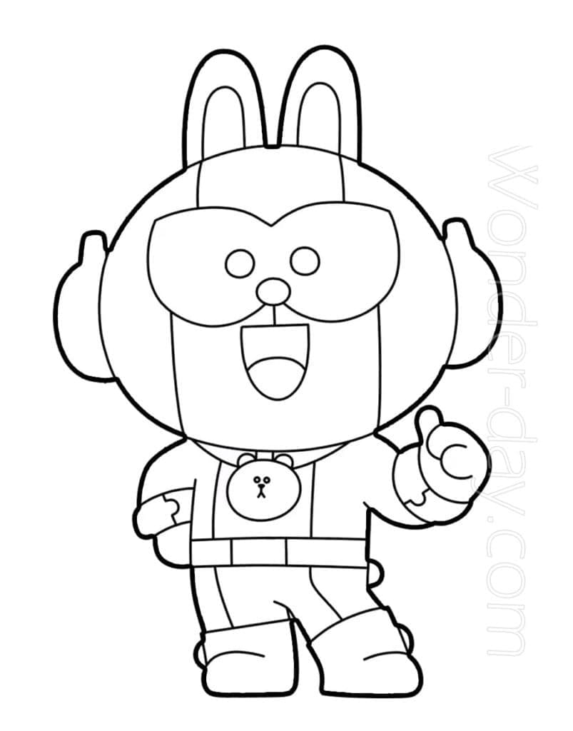 Coloriage Cony Max de Brawl Stars