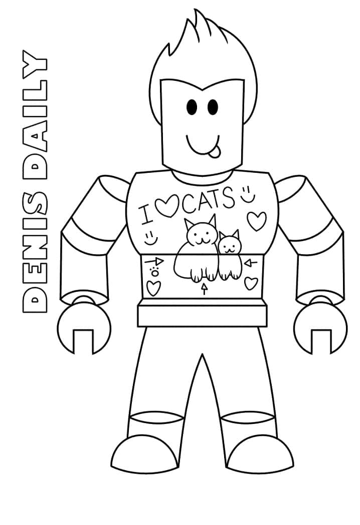 Denis Roblox coloring page