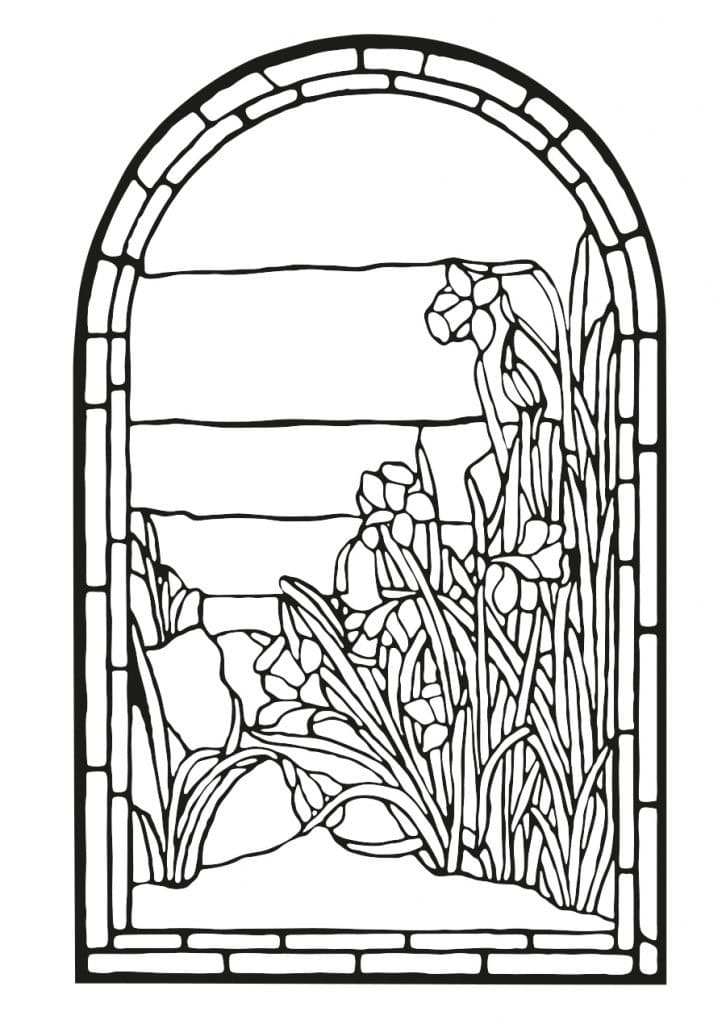 Des Vitraux Incroyables coloring page