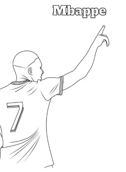 Dessin De Kylian Mbappé Pour Les Enfants coloring page