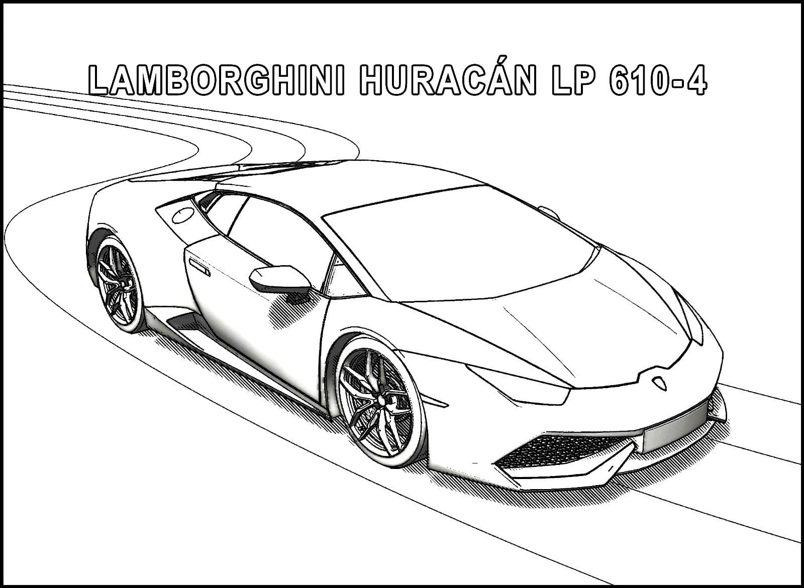 Dessin De La Voiture Lamborghini coloring page