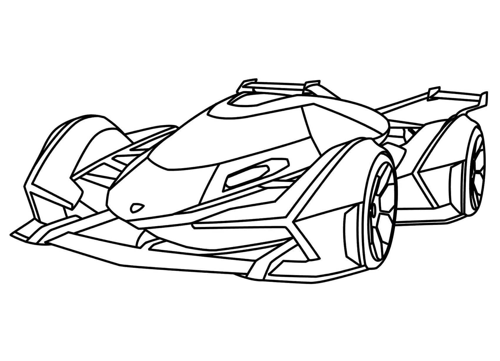 Dessin De Lamborghini V12 coloring page