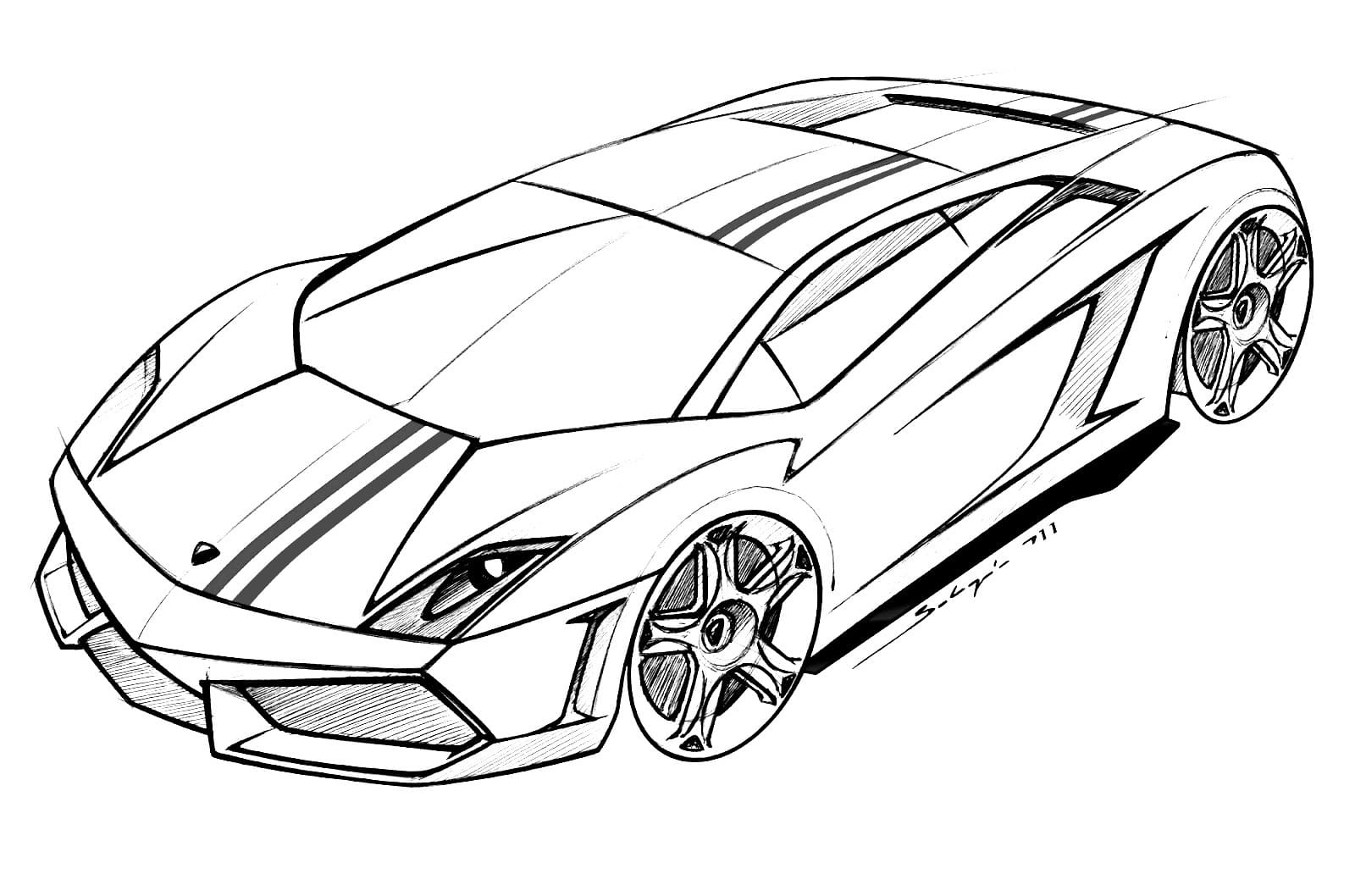 Dessin De Lamborghini coloring page