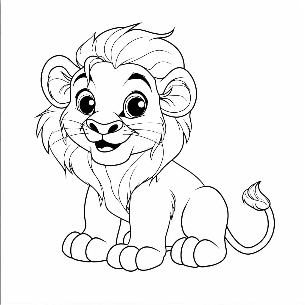 Dessin de Lion Gratuit coloring page