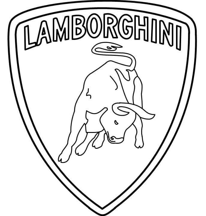 Dessin De Logo Lamborghini Gratuit coloring page