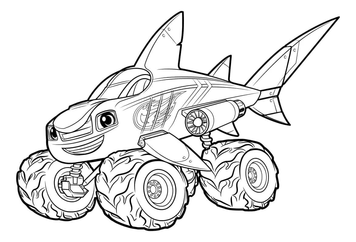 Dessin De Monster Truck Amusant coloring page