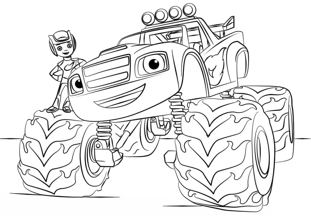 Dessin De Monster Truck Pour Enfant coloring page