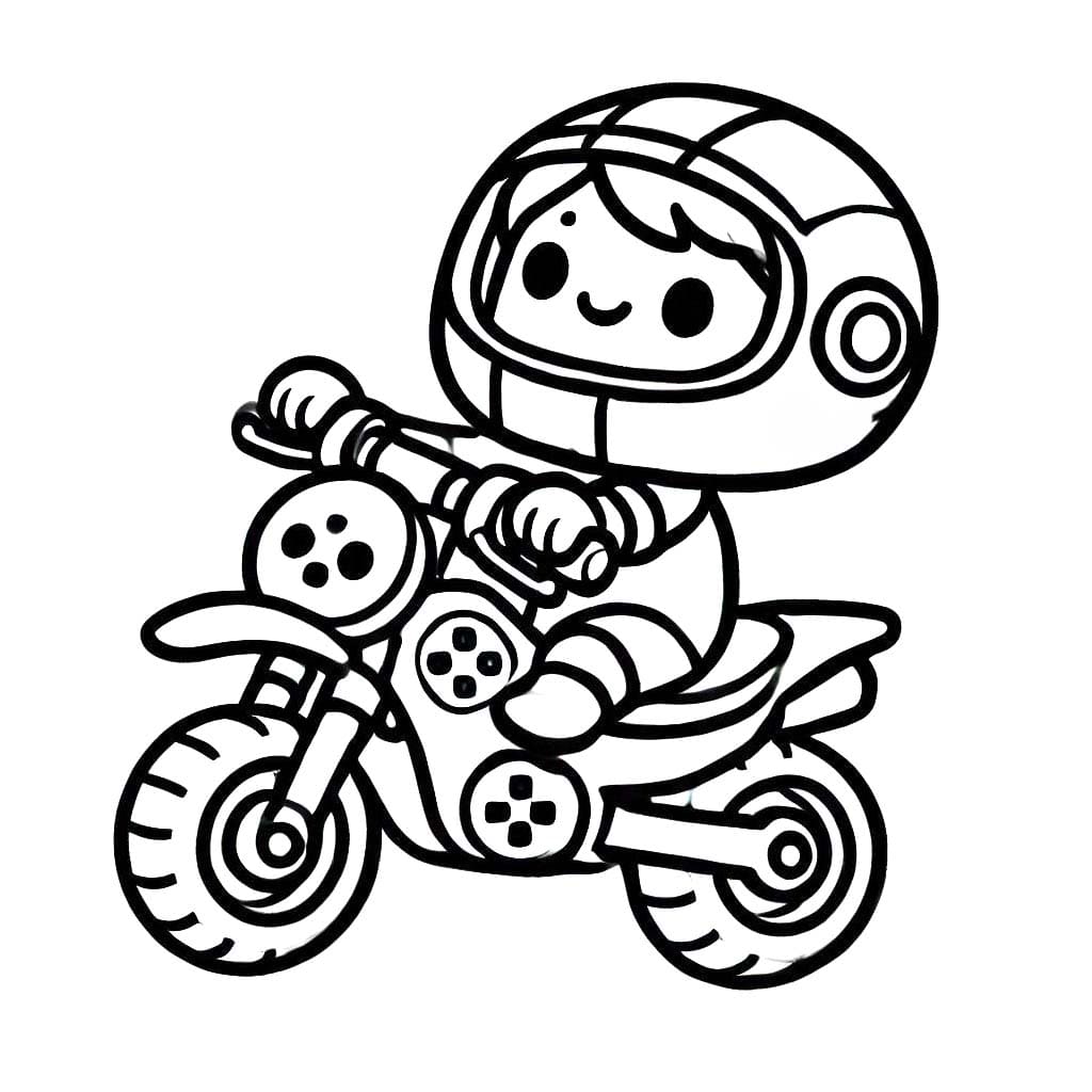 Dessin De Moto Facile coloring page