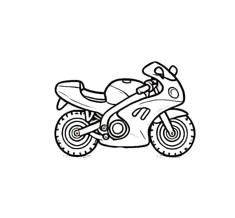 Dessin De Moto Pour Enfant coloring page