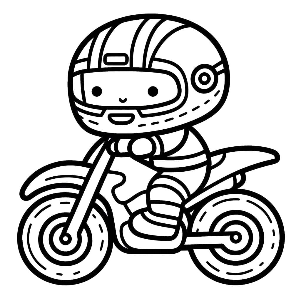 Dessin De Moto Pour Enfants coloring page