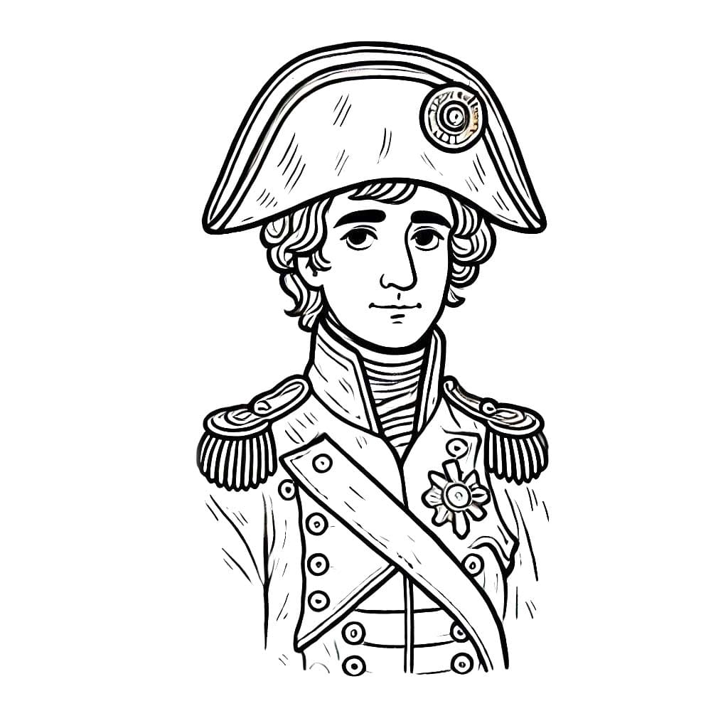 Dessin De Napoléon Bonaparte Basique coloring page