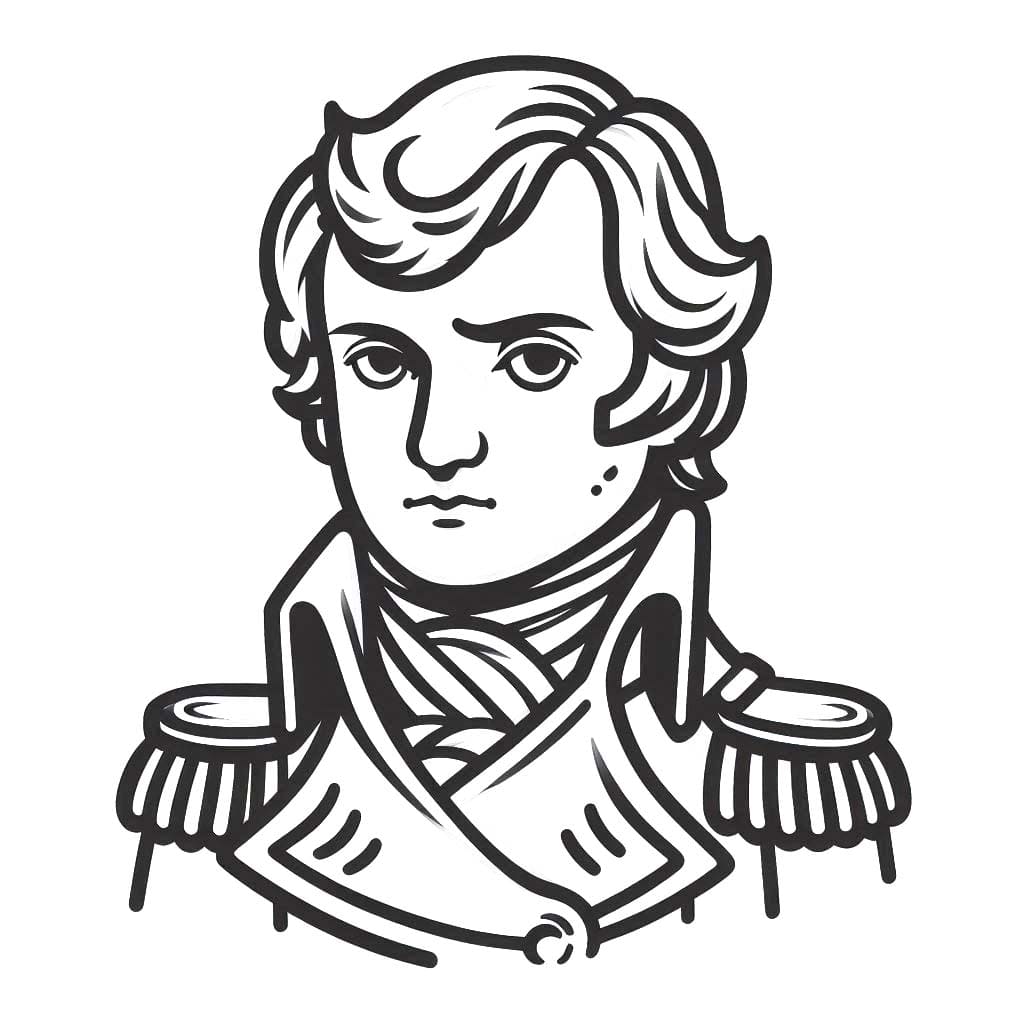 Dessin De Napoléon Bonaparte Facile coloring page